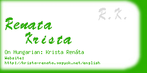 renata krista business card